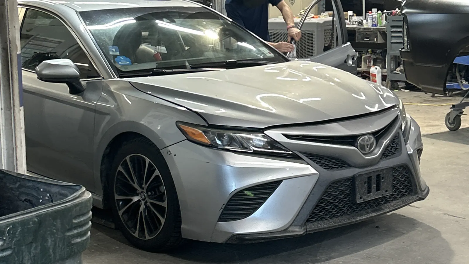 Toyota Camry in the service bay at Gordon & Sandifer on Perkins Road